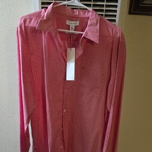 Calvin Klein Men's Red Gingham Shirt